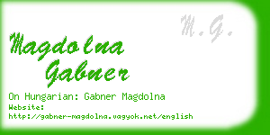 magdolna gabner business card